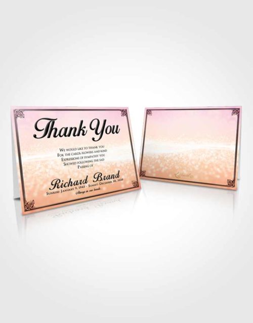 Funeral Thank You Card Template Devoted Class Light
