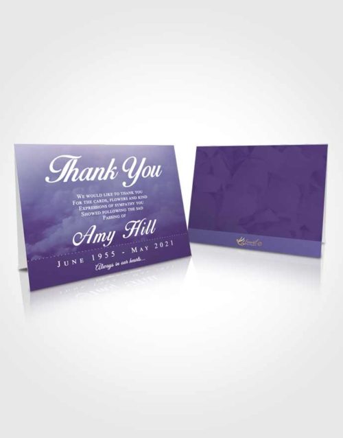 Funeral Thank You Card Template Diamond Sympathy