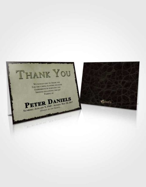 Funeral Thank You Card Template Evening Outback