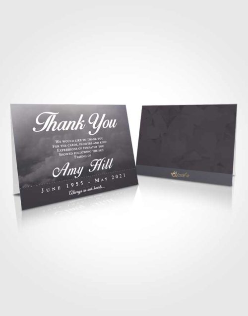 Funeral Thank You Card Template Evening Sympathy