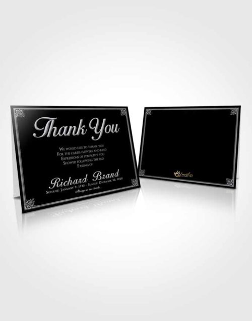 Funeral Thank You Card Template Freedom Class Dark