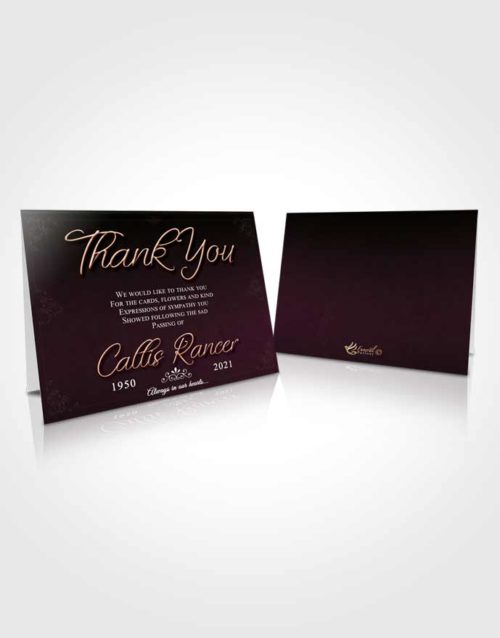Funeral Thank You Card Template Gentle Desire