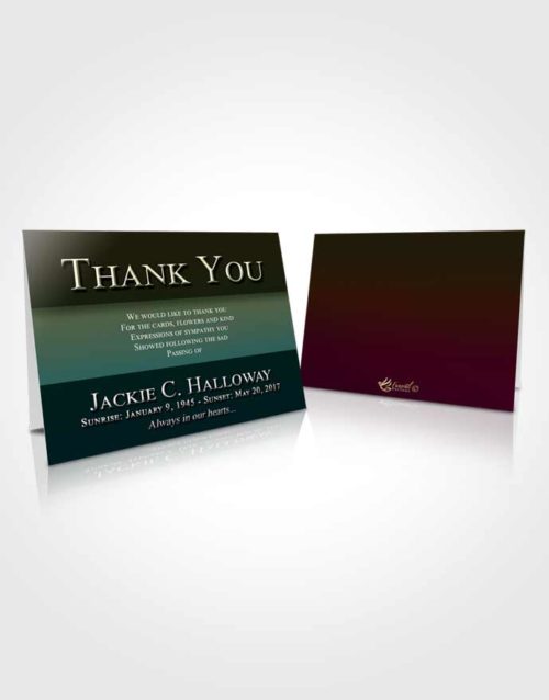 Funeral Thank You Card Template Harmonious Nobility