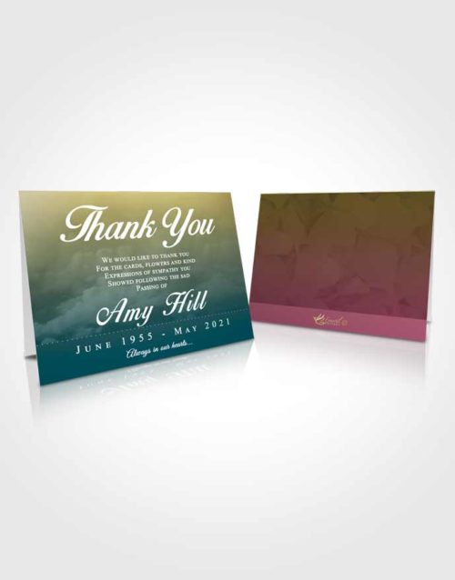 Funeral Thank You Card Template Harmonious Sympathy