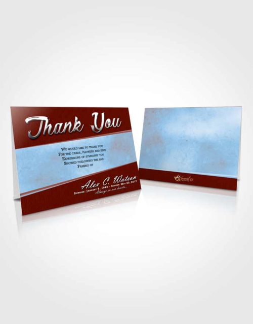 Funeral Thank You Card Template Lustrous Vitality