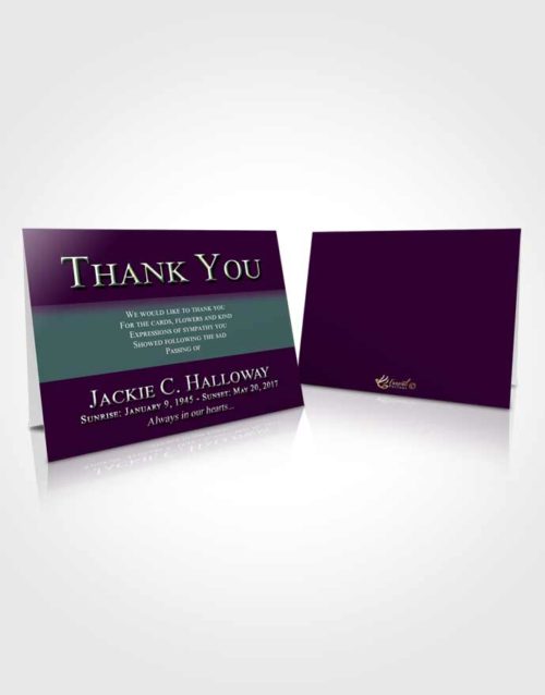 Funeral Thank You Card Template Mellow Nobility