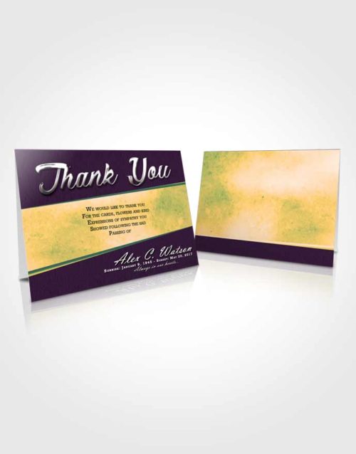 Funeral Thank You Card Template Mellow Vitality