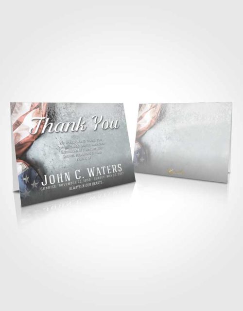 Funeral Thank You Card Template Mystical Stars and Stripes