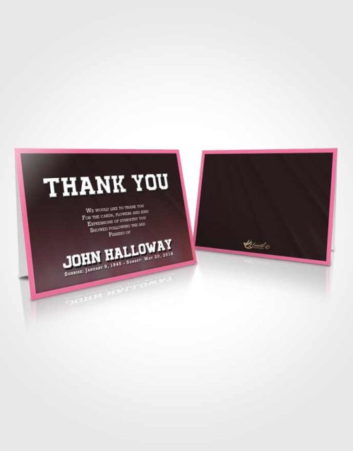 Funeral Thank You Card Template Passionate Vigor