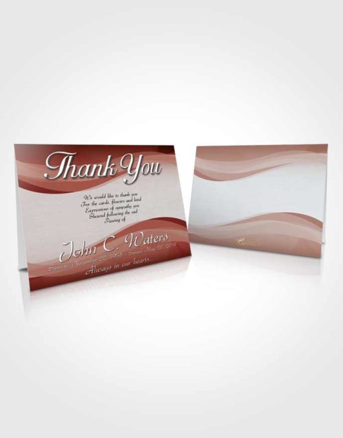 Funeral Thank You Card Template Ruby Love Fortitude