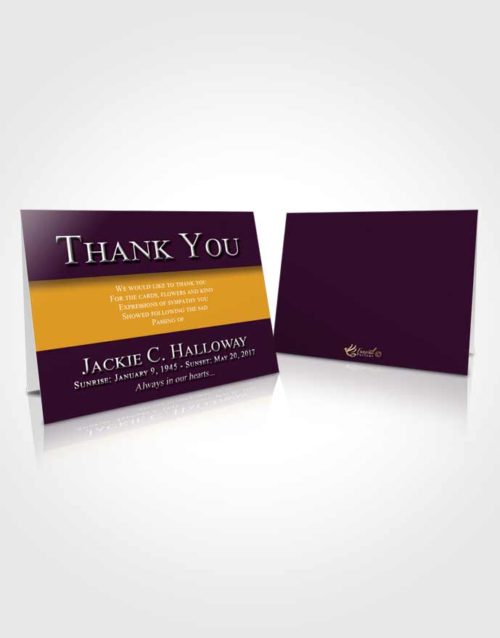 Funeral Thank You Card Template Serene Nobility