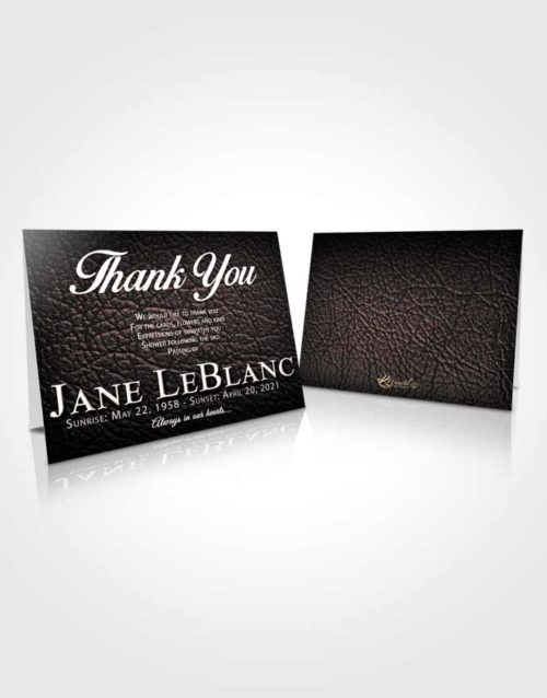 Funeral Thank You Card Template Simple Passion