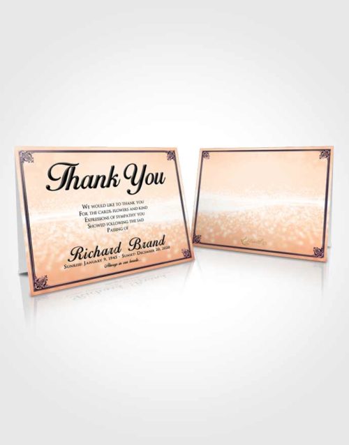 Funeral Thank You Card Template Smooth Class Light