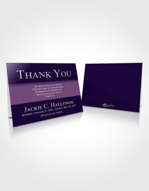 Funeral Thank You Card Template Smooth Nobility