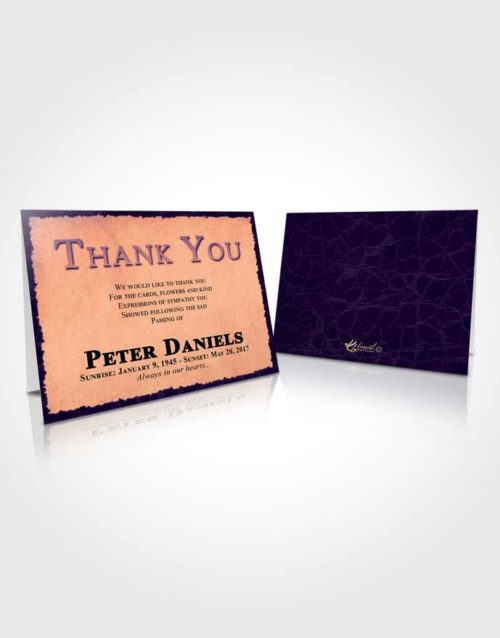Funeral Thank You Card Template Smooth Outback
