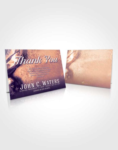 Funeral Thank You Card Template Smooth Stars and Stripes