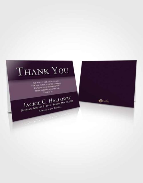 Funeral Thank You Card Template Soft Nobility