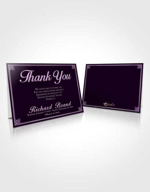 Funeral Thank You Card Template Soothing Class Dark