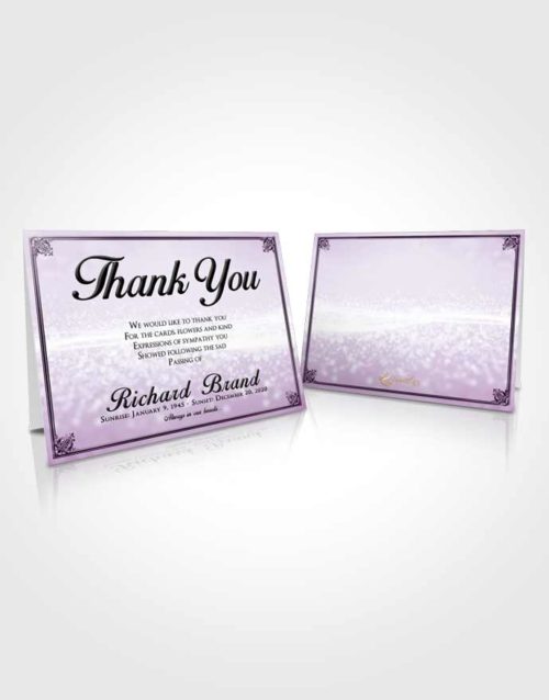Funeral Thank You Card Template Soothing Class Light