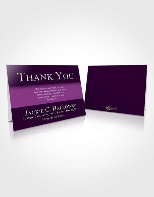 Funeral Thank You Card Template Soothing Nobility