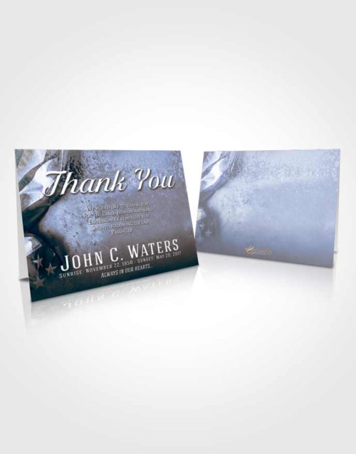 Funeral Thank You Card Template Splendid Stars and Stripes