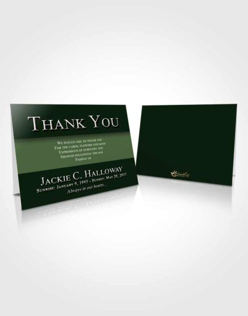 Funeral Thank You Card Template Spring Nobility