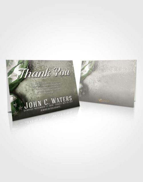 Funeral Thank You Card Template Spring Stars and Stripes