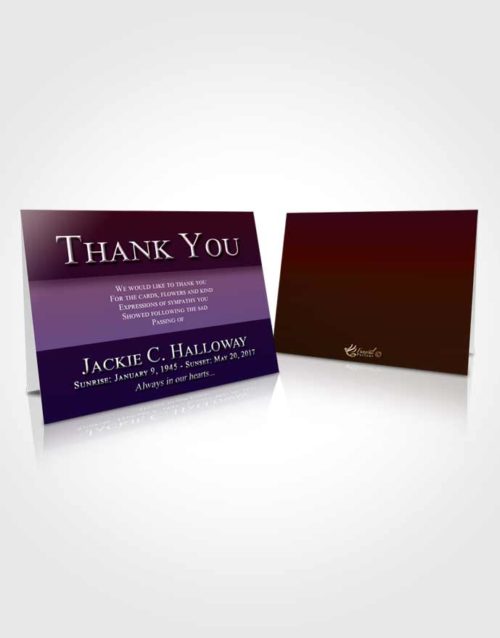 Funeral Thank You Card Template Steady Nobility