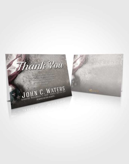 Funeral Thank You Card Template Superior Stars and Stripes