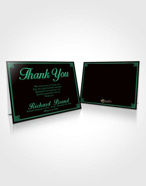 Funeral Thank You Card Template Wholesome Class Dark