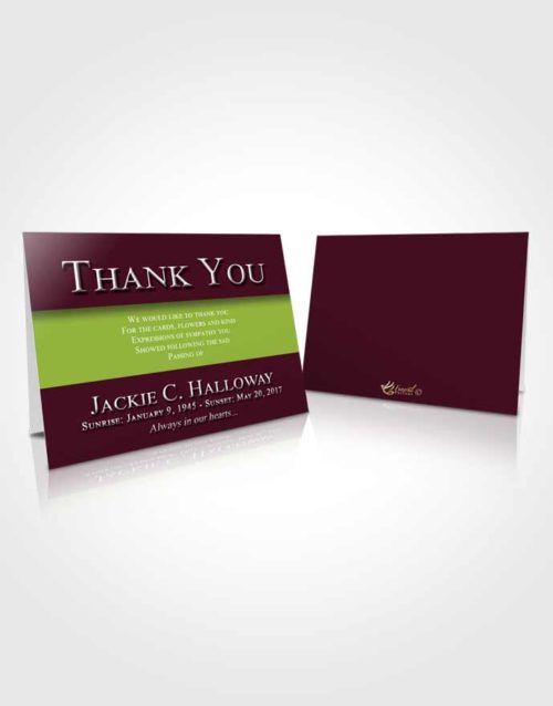 Funeral Thank You Card Template Wholesome Nobility