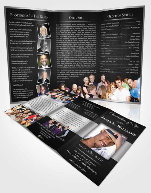 Obituary Template Trifold Brochure Afternoon Force