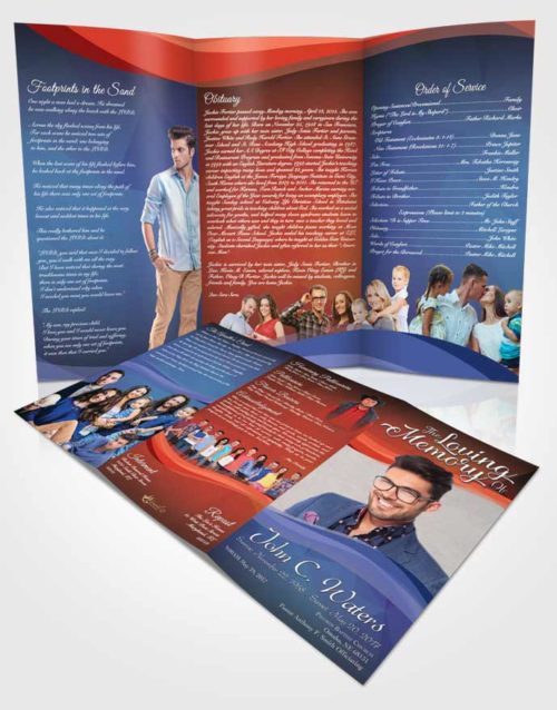 Obituary Template Trifold Brochure Afternoon Fortitude