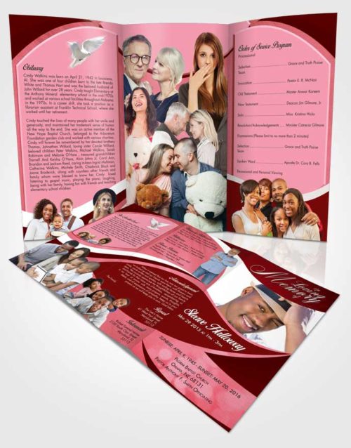 Obituary Template Trifold Brochure Ambient Diligence