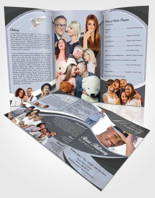 Obituary Template Trifold Brochure Collected Diligence