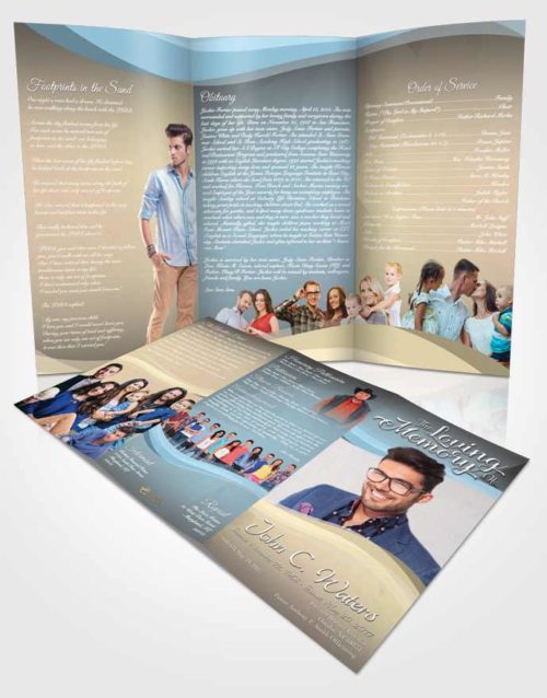 Obituary Template Trifold Brochure Collected Fortitude