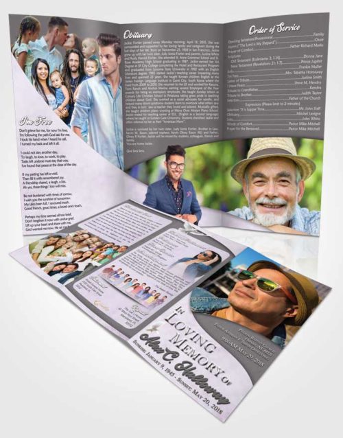 Obituary Template Trifold Brochure Collected Peace of Mind