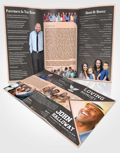Obituary Template Trifold Brochure Collected Vigor