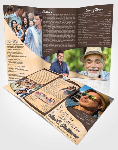 Obituary Template Trifold Brochure Cordial Peace of Mind