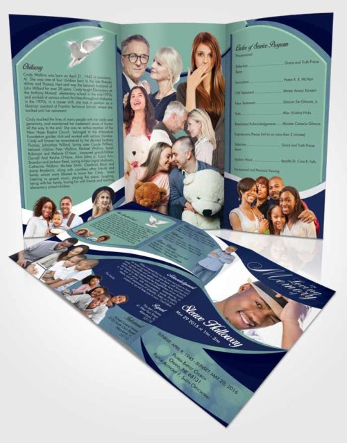 Obituary Template Trifold Brochure Divine Diligence