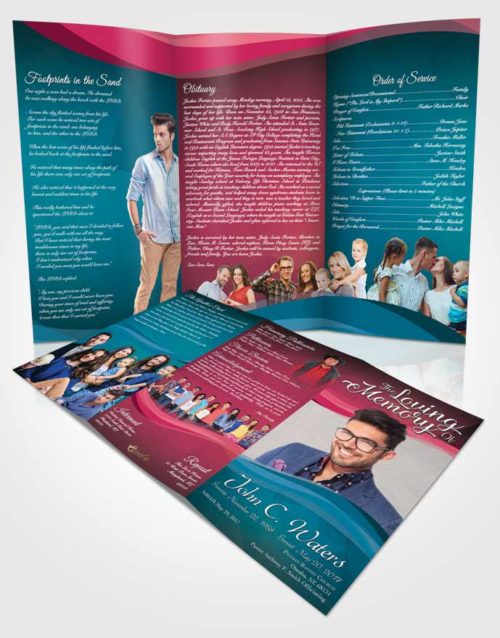 Obituary Template Trifold Brochure Gentle Fortitude