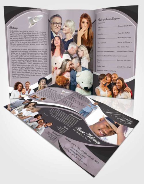 Obituary Template Trifold Brochure Lustful Diligence