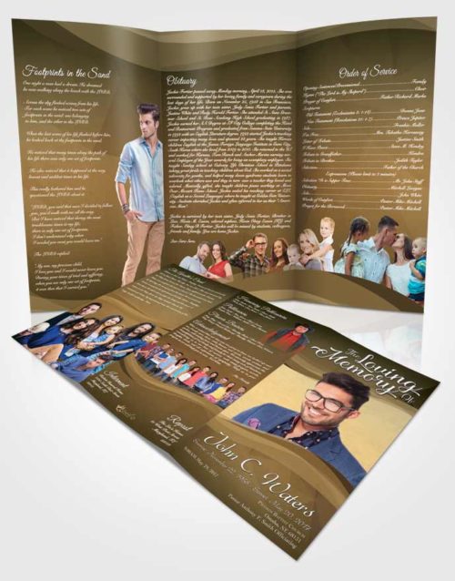 Obituary Template Trifold Brochure Pacific Fortitude