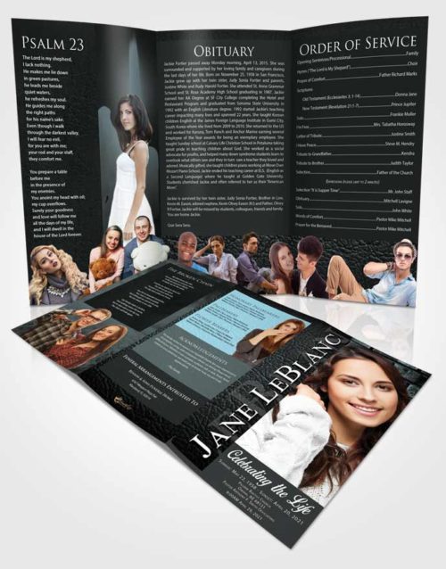 Obituary Template Trifold Brochure Paramount Passion