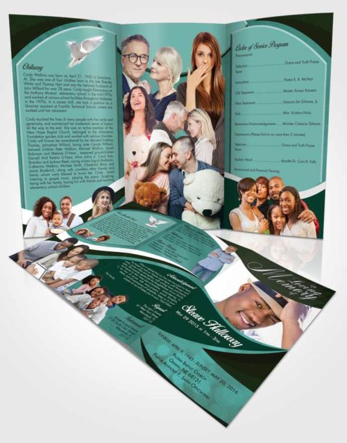 Obituary Template Trifold Brochure Passionate Diligence