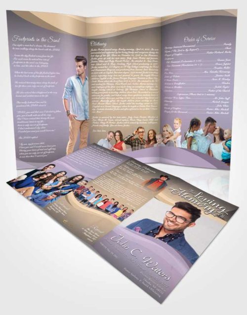 Obituary Template Trifold Brochure Quiet Fortitude