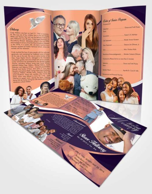 Obituary Template Trifold Brochure Smooth Diligence