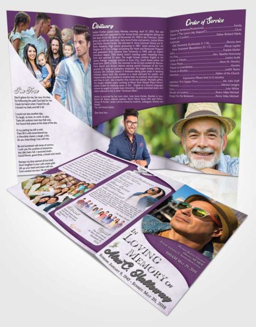Obituary Template Trifold Brochure Soothing Peace of Mind