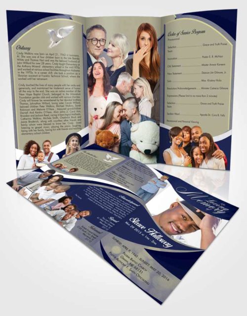 Obituary Template Trifold Brochure Spring Diligence