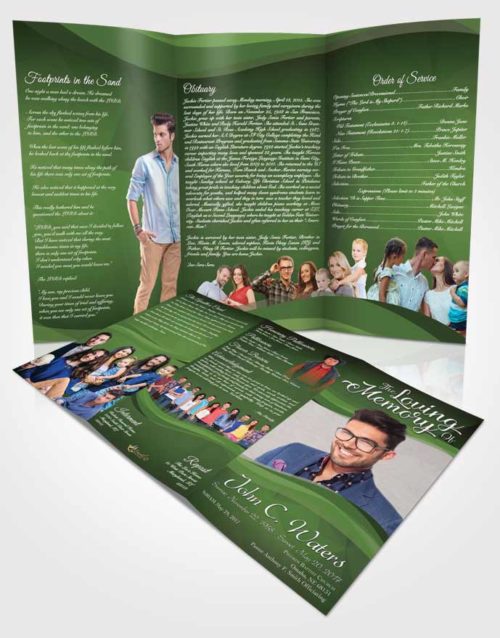 Obituary Template Trifold Brochure Spring Fortitude